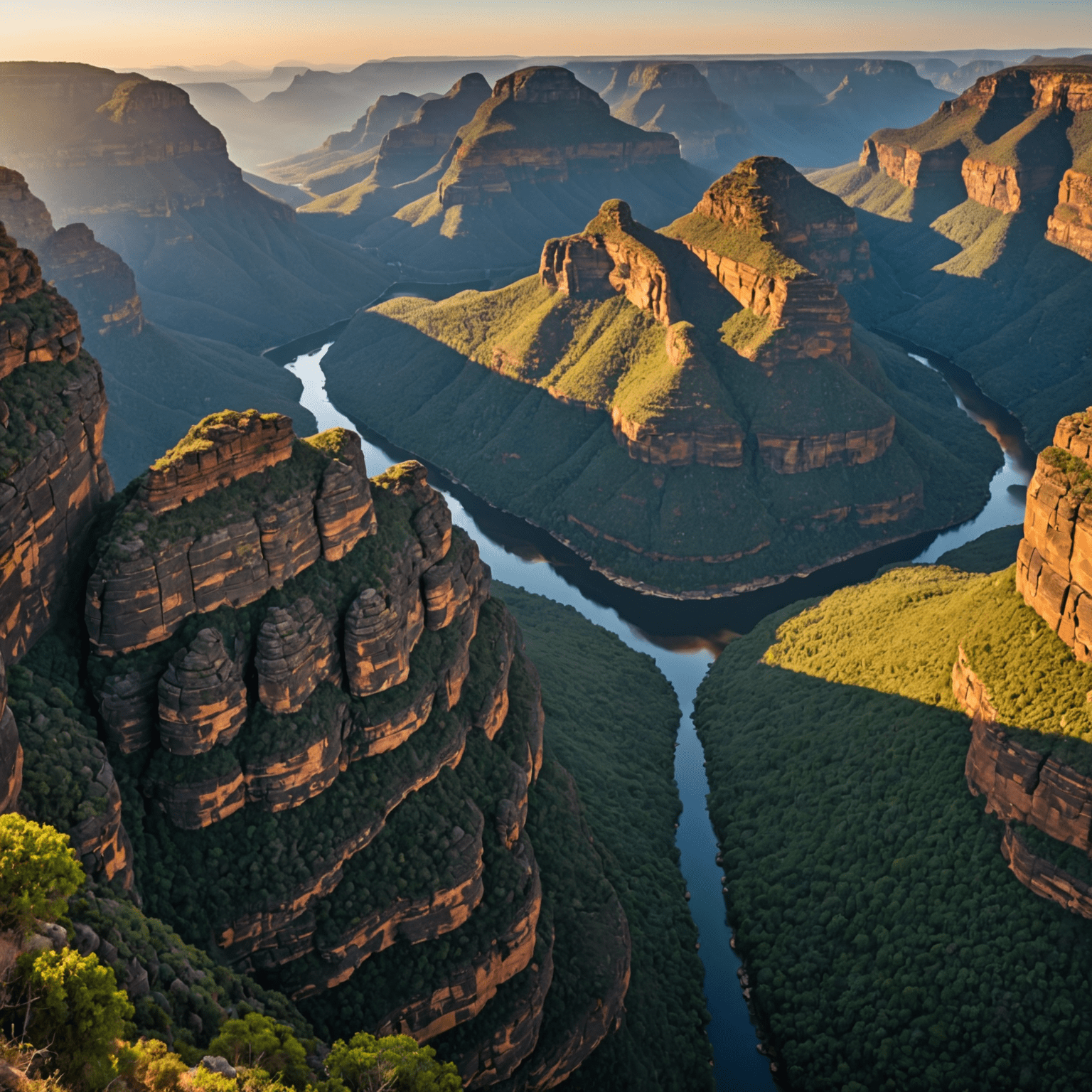 The Three Rondavels rock formation at Blyde River Canyon